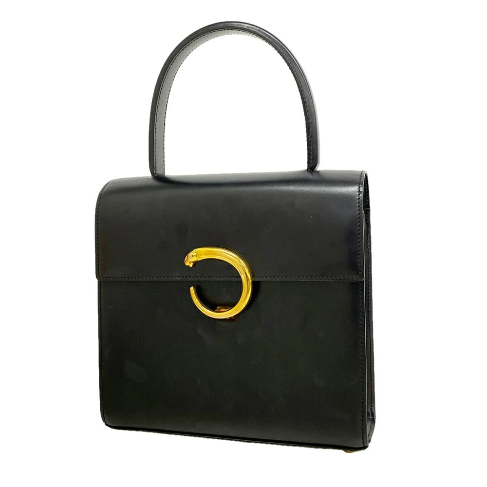 Cartier Panthère Leather Handbag, Black, for Women
